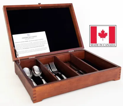 American Chest Co. FCAN3 Canadian Woods, 5-Slot Stainless Flatware Chests - Image 2
