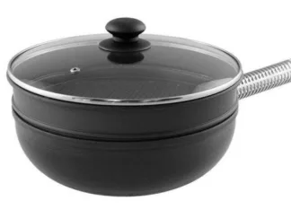 LloydPans Kitchenware 12" 3.6-Qt Stir-Fry Wok & Steamer Insert SET-SFS12