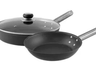 LloydPans Kitchenware 12" Sauté & 10" Fry Pan with Steamer Insert SET-ST-FR