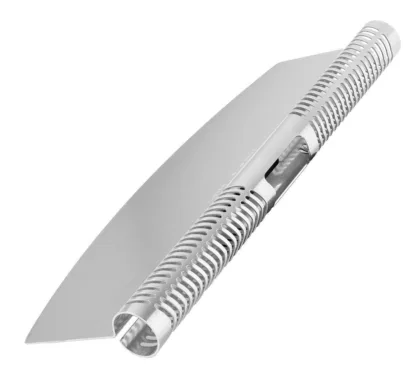 LloydPans Kitchenware 14" Pizza Rocker Cutter Knife, Silver SRKFH2-14 - Image 3