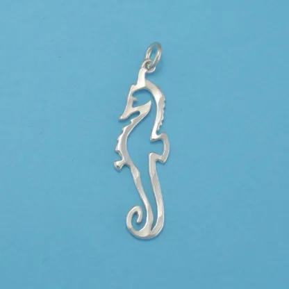 Microsculptures 0010 Seahorse Silver Charm