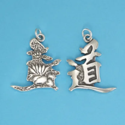 Microsculptures 1003 Tao Kanji Silver Pendant
