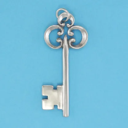 Microsculptures 0101 Key Silver Pendant