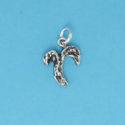 Microsculptures 0112 Textured Aries Silver Charm