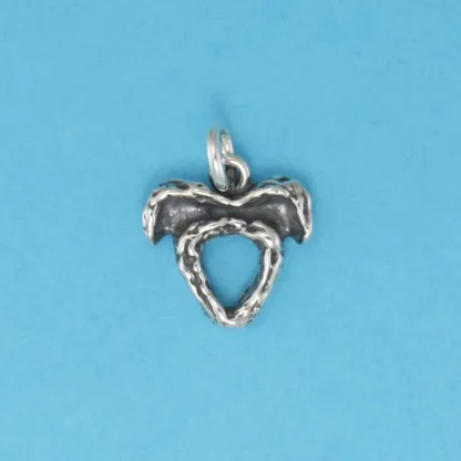 Microsculptures 0113 Textured Taurus Silver Charm