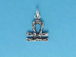 Microsculptures 0118 Textured Libra Silver Charm
