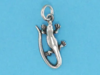 Microsculptures 0128 Skink Silver Charm