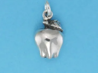 Microsculptures 0129 Apple Silver Charm