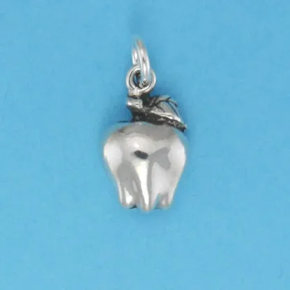 Microsculptures 0129 Apple Silver Charm