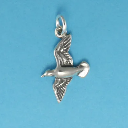Microsculptures 0131 Seagull Silver Charm