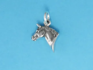 Microsculptures 0133 Horse Head Silver Charm