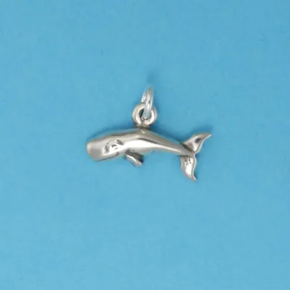 Microsculptures 0134 Whale Silver Charm