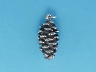 Microsculptures 0143 Alder Cone Silver Charm