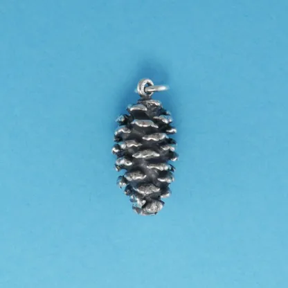 Microsculptures 0143 Alder Cone Silver Charm