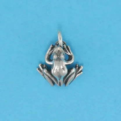 Microsculptures 0146 Frog Silver Charm