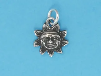 Microsculptures 0148 Sun Face Silver Charm