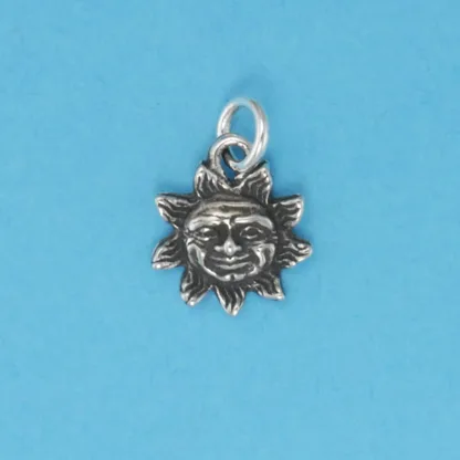 Microsculptures 0148 Sun Face Silver Charm