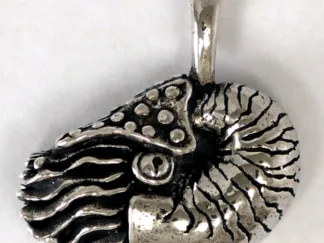 Microsculptures 1510 Nautilus Silver Pendant-Large