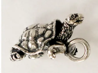 Microsculptures 1512 Galapagos Tortoise Silver Pendant