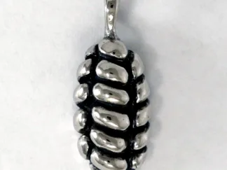 Microsculptures 1513 Challah Bread Silver Pendant
