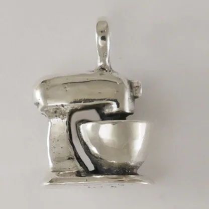 Microsculptures 1514 Stand Mixer Silver Pendant