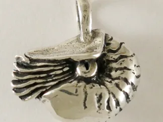 Microsculptures 1517 Nautilus Silver Pendant-Small