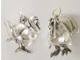 Microsculptures 1519 Turkey Silver Charm