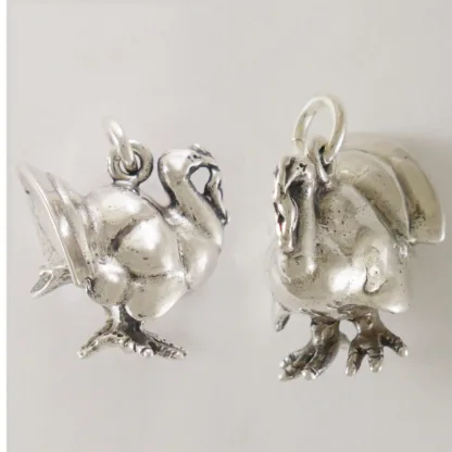 Microsculptures 1519 Turkey Silver Charm