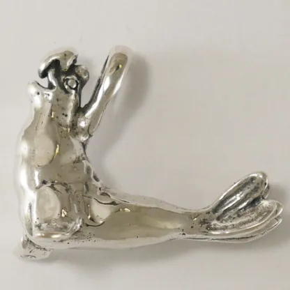 Microsculptures 1521 Elephant Seal Silver Pendant