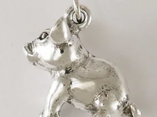Microsculptures 1524 Piglet Silver Charm