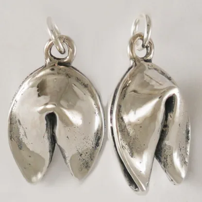 Microsculptures 1525 Fortune Cookie Silver Charm