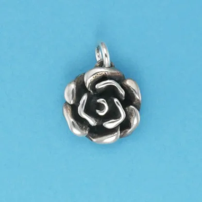 Microsculptures 0154 Petite Rose Silver Charm