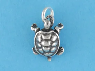 Microsculptures 0155 Turtle Silver Charm