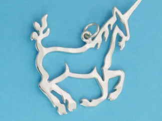 Microsculptures 0159 Unicorn Silver Charm
