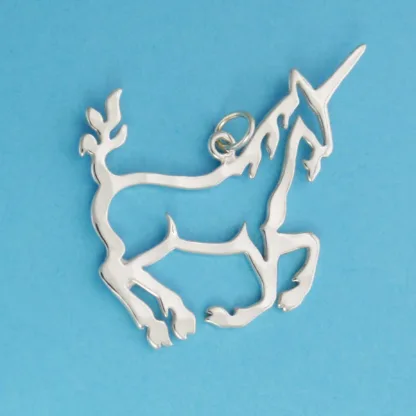 Microsculptures 0159 Unicorn Silver Charm