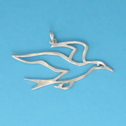 Microsculptures 0161 Arctic Tern Silver Pendant