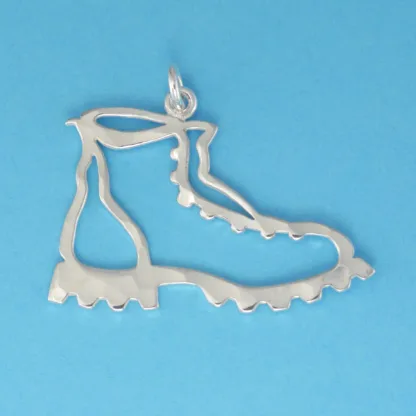Microsculptures 0163 Hiking Boot Silver Pendant