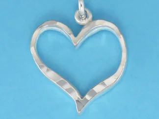 Microsculptures 0164 Whimsical Heart Silver Charm