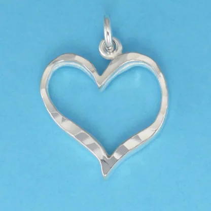 Microsculptures 0164 Whimsical Heart Silver Charm
