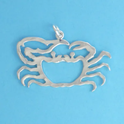 Microsculptures 0166 Male Fiddler Crab Silver Charm