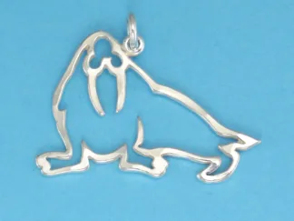 Microsculptures 0171 Walrus Silver Pendant