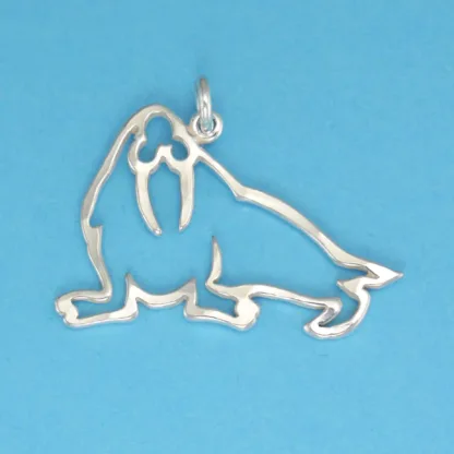 Microsculptures 0171 Walrus Silver Pendant
