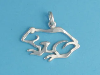 Microsculptures 0019 Frog Silver Charm