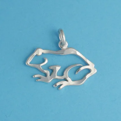 Microsculptures 0019 Frog Silver Charm