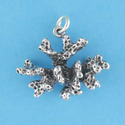 Microsculptures 0199 Coral Silver Charm-Large