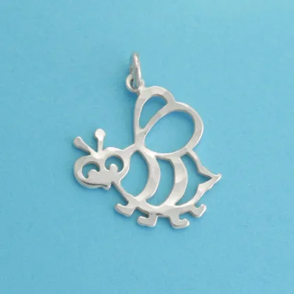 Microsculptures 0002 Bee Silver Charm