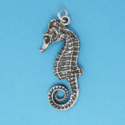 Microsculptures 0201 Seahorse Silver Pendant