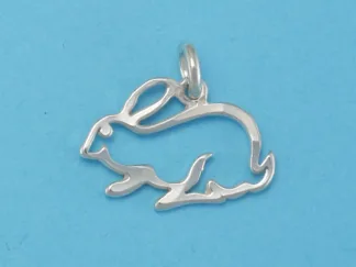 Microsculptures 0021 Bunny Rabbit Silver Charm