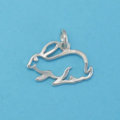 Microsculptures 0021 Bunny Rabbit Silver Charm