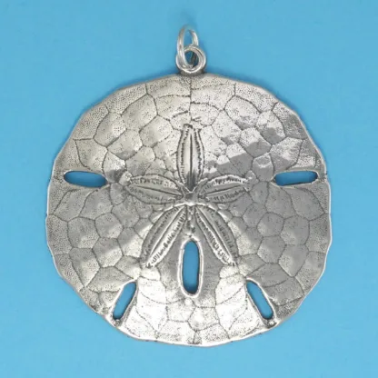 Microsculptures 0214 Sand Dollar Silver Pendant